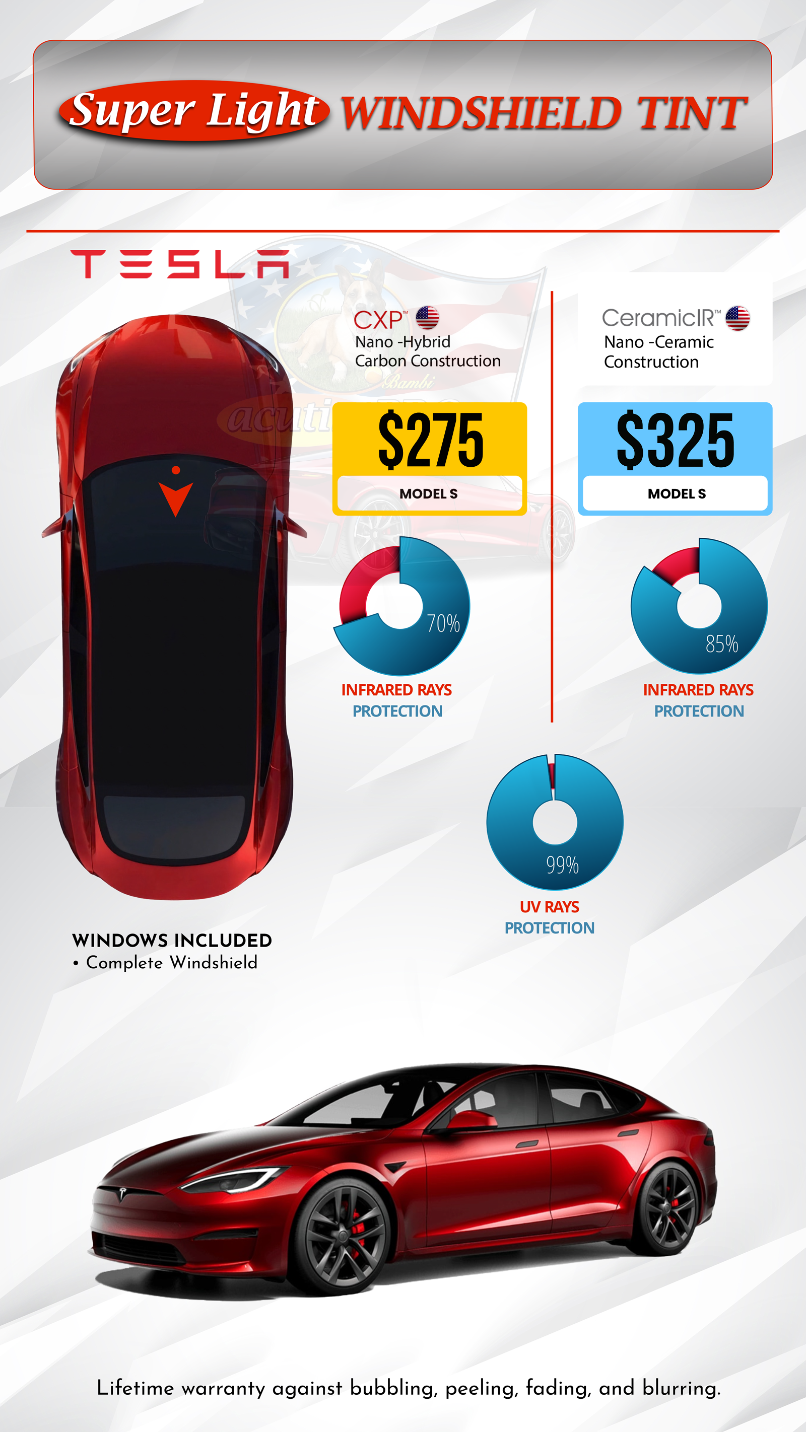 Super Light WINDSHIELD TINT