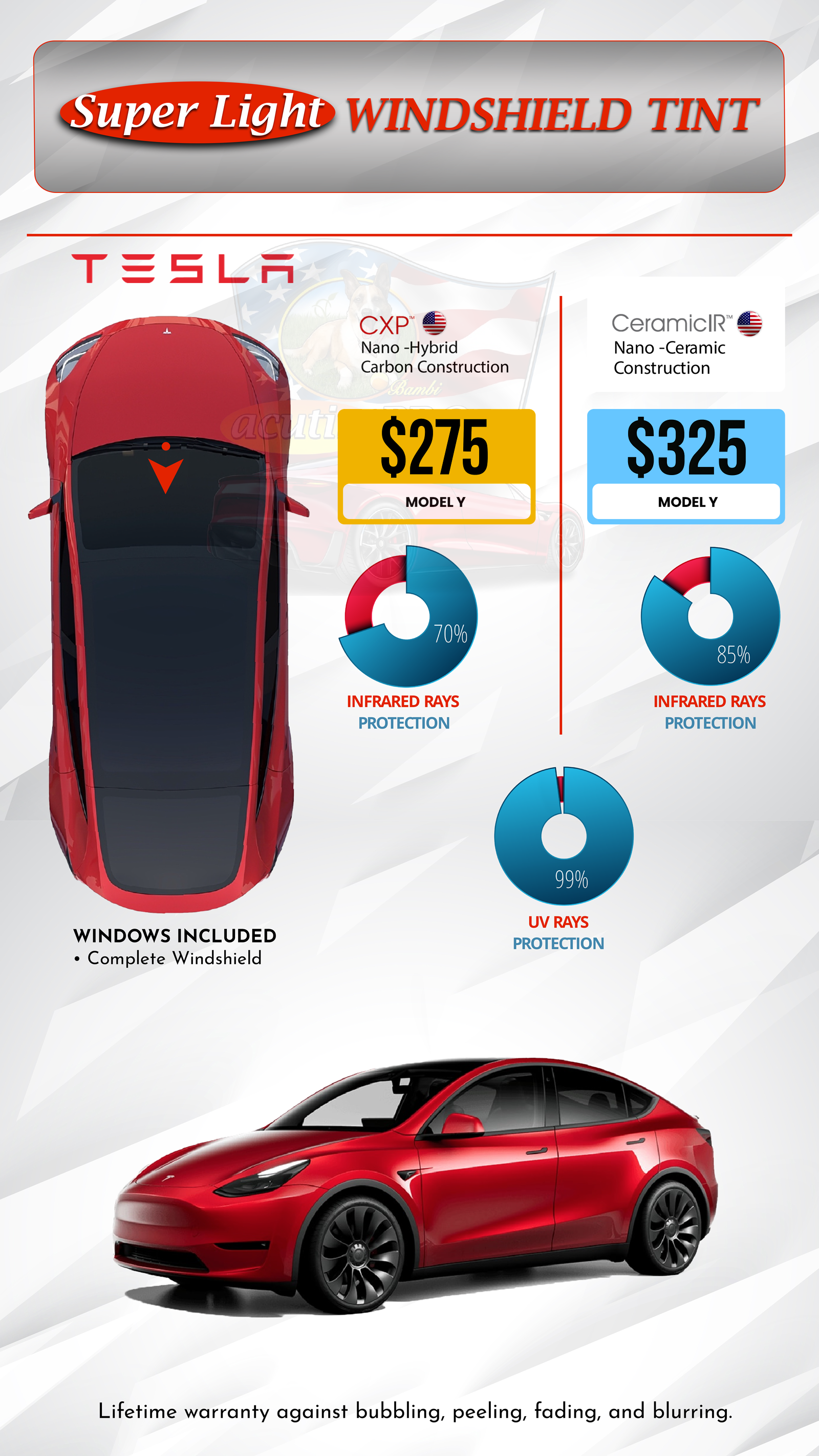 Super Light WINDSHIELD TINT