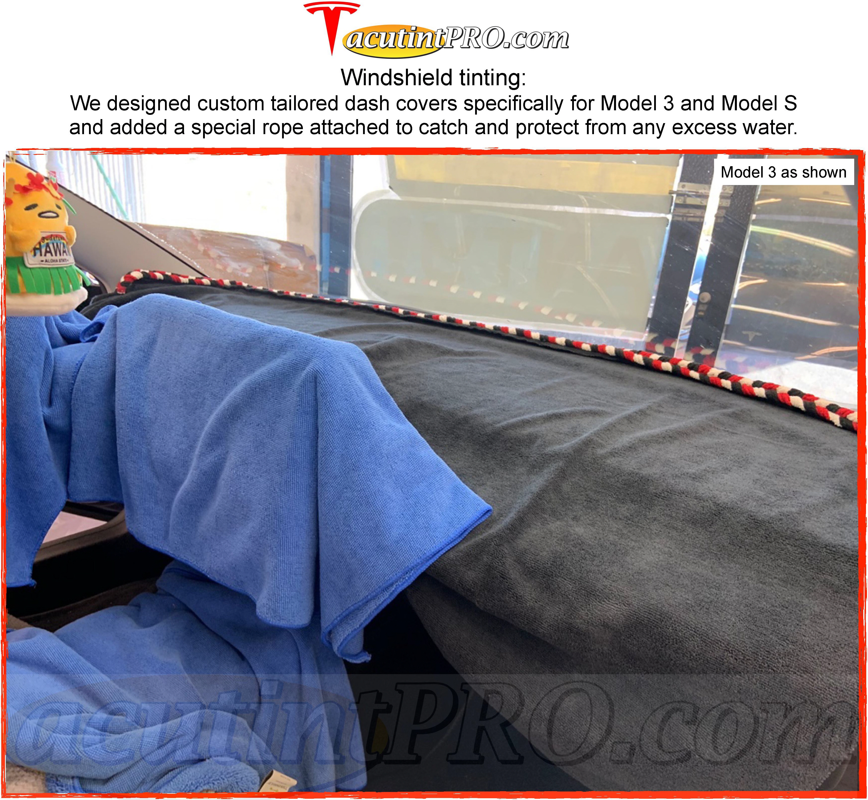 Custom tailored dash covers protect from excess water